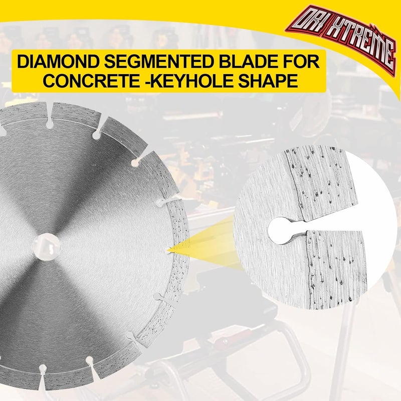 ORIXTREME 16 Inch Diamond Concrete Saw Blade, Segmented General Purpose Blade Dry/Wet Cutting Concrete, Reinforced Concrete, Masonry, Brick, Block,1"-20mm Arbor - Image 5